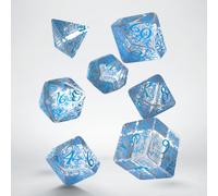 Elvish Translucent & Blue Dice Set (7)