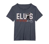 Elvisly Yours Elvis Presley If I Can Dream T-Shirt, Women's Plus, Heather Blue, 2X