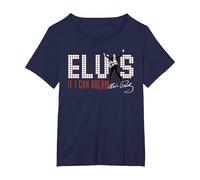 Elvisly Yours Elvis Presley If I Can Dream T-Shirt, Women's Plus, Navy Blue, 2X