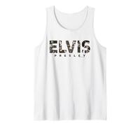 Elvisly Yours Elvis Presley Live Performance Cut-Out Text Tank Top