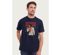 Elvisly Yours Men's Elvis Presley Aloha From Hawaii Show 1973 T-Shirt in Navy | Size: XL Elvisly Yours Navy XL