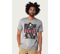 Elvisly Yours Men's Elvis Presley Stage Lights Singing Live T-Shirt in Mid Grey | Size: 2XL Elvisly Yours Mid Grey 2XL