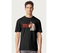 Elvisly Yours Men's King Elvis Presley T-Shirt in Black | Size: Medium Elvisly Yours Black M