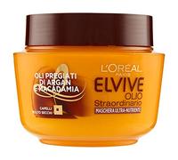Elvive L'Oréal Paris Elvive Nourishing Mask for Dry or Dull Hair Extraordinary Oil, 3 Packs of 300 ml [900 ml]