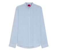 Elvory Slim-Fit Linen-Canvas Shirt - male - Hugo - Casual Shirts - Blue - L - Shirts L