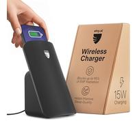 Elvy Advanced EMF Blocker Qi Wireless Charger: Sleep Aid Device with EMF Protection, Fast and Qi-Compatible Charger with Radiation Blocker for Cell Phones (Jet Black)