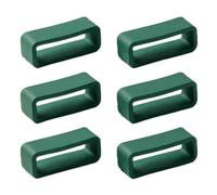 Elvyyn sourcing map Dark Green Silicone Watch Band Loops, Strap Keeper | Soft dark green silicone watch strap keepers replace worn loops, securing bands and adding a stylish daily touch.