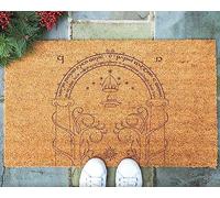 Elwish Welcome Doormat - 'Speak Friend and Enter' Movie Doormat, Housewarming Gift - 30x18 Inch