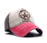 Elwow Men's Distressed Vintage Baseball Cap Sun Hat Driver Cap Washed Trucker Cap with Adjustable Strap (Color 2, One Size)