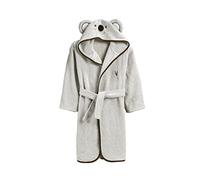 ELY PARKER Kids Bathrobe Boys, Turkish Cotton Terry Towelling, Dressing Gown, Hooded, Animal, Baby, Toddler, Children Newborn, Bath Robes Beach Pool, Koala Bear, Gray, Girls (9-10 Years)