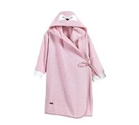 ELY PARKER Kids Bathrobe Girls, Turkish Cotton Terry Towelling, Dressing Gown, Hooded, Animal, Baby, Toddler, Children Newborn, Bath Robes Beach Pool, Dog, Brown, Boys, Cat, Pink (13-14 Years)