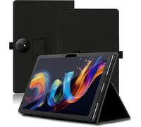 ELYCO Case Compatible with TCL NXTPAPER 11 Plus, Ultra Thin PU, Slim and Lightweight Flip Case Foldable, Back Cover Flip Stand, Slim Protective Case with Hand Strap, Black