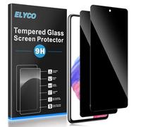 ELYCO Privacy Screen for Samsung Galaxy A53/A52/A52s 4G/5G for Tempered Glass, Pack of 2 Anti-Spy Screen Protector, Privacy Screen Protector, 9H Hardness, Scratch-Resistant, Bubble-Free