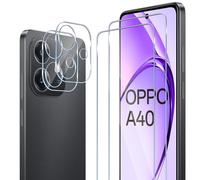 ELYCO Protective Film Compatible with OPPO A40/A40M 4G/A60 5G,2 Pieces Protective Glass&2 Pieces Camera Protection, 9H Hardness Anti-scratch, HD Clear Screen Protector