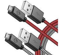 Elyco PS4 Controller Long Charger Cable-2 packs of 10 feet (about 3.0 meters) nylon braided micro USB charging cable Data sync cable with flush connector for Playstation 4, Dualshock 4 accessories