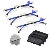 Elycura Glasses, Elycura - The Glasses That Change Everything, Elycura Self Adjusting Glasses, Automatic Adjustment Focus Eye, Anti-Blue Glass for Women and Men (3PCS)