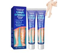 Elycura Lymphatic Drainage Massage Cream, Edema Relief for Legs and Feet, Fast-Absorbing (2pcs)