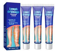 Elycura Lymphatic Drainage Massage Cream, Elycura Massage Cream, Edema Relief for Legs and Feet, for All Skin Types (3pcs)