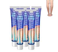 Elycura Lymphatic Drainage Massage Cream, Lymph Drainage Massage Cream, Edema Relief for Legs and Feet (5PCS)