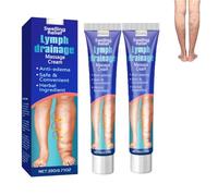 Elycura Lymphatic Drainage Massage Cream, Lymph Drainage Massage Cream, Edema Relief for Legs and Feet (2PCS)