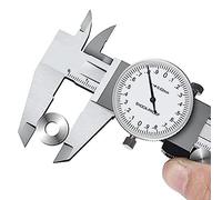 Elydiva 0-200Mm Metric Gauge Measuring Tool Dial Vernier Caliper Shock-Proof Vernier Caliper 0.02Mm (TGBK150-0-200MM)