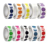 Elydiva 10000 Piece Colored Dot Stickers 1000Pcs/Roll,10 Color Circle Dots Labels Stickers Round Coding Labels for Office, 19mm Easy Install