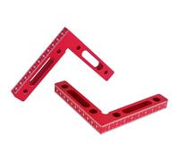 Elydiva 2 Pcs Aluminium Alloy 90 Degree Positioning Squares Right Angle Clamps Woodworking Carpenter Tool Corner Clamping Square