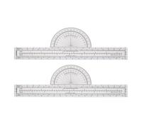 Elydiva 2 Piece Plotter Plotting Tool Aviation Plotter Charts Air Navigation Plotter Pilot Accessories Transparent for Pilots Navigation