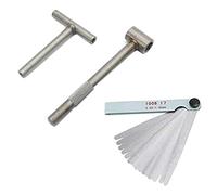 Elydiva 3 Pcs Motorcycle Engine Valve Screw Adjusting Spanner Tool + Feeler Gauge