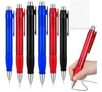 Elydiva 6 Pcs Big Pens Jumbo Pen Bulk with Refills Extra Large Ballpoint Pens Black Ink Fat Pens Giant Pen Oversize Retractable