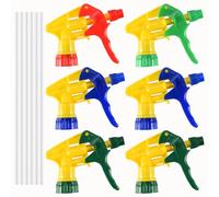 Elydiva 6 Pcs Heavy Duty Chemical Trigger Sprayer Bottle Nozzle Head