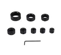Elydiva Drill Stop Bit Collar Set, 9PCS Adjustable Drill Depth Stop Collar Limit Ring with Carbon Steel Set for Drill Bits