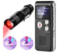 Elydiva Equipment Kit 1 Light Night Vision Flashlight 1 Voice Recorder 2 LED Light Up Pet Cat Balls Paranormal Equipment