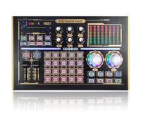 Elydiva -N8 Professional Recording Sound Card Bluetooth PC Mobile Phone Live Broadcast Sound Card Mixer Set Support 48V Mic