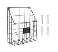 Elydiva Wire Mail Basket - Wall Mounted Hanging Folder/Document Organizer - Economic & Easy to Install Tray for Home Office & More (1 Slot)