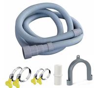Elyfree 10ft Washing Machine Drain Hose, Universal Drain Hose Extension Kit for Washer, Dishwasher, Flexible Discharge Hose for LG/GE/Samsung, Fit up to 1-1/2 Inch Drain Outlets (10)