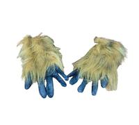 eLymwoo Chewbacca Mask Monkey Cosplay Helmet Full Head Latex Flexible Helmet Halloween Costume Prop Fancy Ball Soft Mask (One Pair of Gloves)