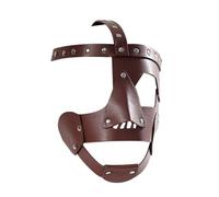 eLymwoo Mick Adjustable Leather Face Mask Foley Style for Halloween & Cosplay - Inspired by Wrestling Style, Fits Adults