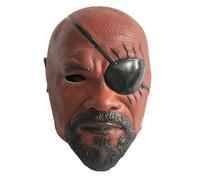 eLymwoo Nickfury Latex Mask One-eyed Helmet SHIELD Halloween Party Performance Prop Costume