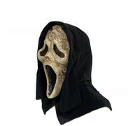 eLymwoo Screaming Ghost Style Latex Mask - Horror Skull Headpiece for Halloween, Cosplay, Haunted House & Scary Costumes, Chapped