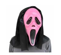 eLymwoo Screaming Ghost Style Latex Mask - Horror Skull Headpiece for Halloween, Cosplay, Haunted House & Scary Costumes, Pink