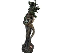 eLymwoo Tree Man and Bird Sculpture Home Decor Forest Goddess Statue Resin Craft Desktop Decor Figurine Garden Sculpture 7 inches