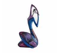 eLymwoo Yoga Lady Statue Figurine Oil Painting Woman Sculpture Decor Gifts Resin Zen Ornament Arts Modern Home Decoration 10,13 inches (Design A Purple)