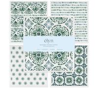 ELYN Swedish Dishcloths, Reusable & Washable Sponge Cloths, Absorbent Cleaning Paper Towels for Kitchen, Dishes, Counters and More, 5 Pack, Assorted Bohemian Patterns