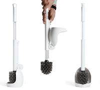 ELYPRO Drip-Free Toilet Bowl Brush, Portable and Hygienic, Clean Multiple Bathrooms, Durable Brush Bristles, Unique Attached Caddy Design for No-Drip experience, No More Spilling of Contaminated Water