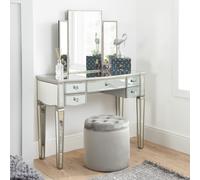 Elysee Dressing Table - 5 Drawer - Mirrored