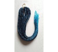 Elysee Star Dreads Black Light Blue Transitional Dreadlocks Double Ended Synthetic Dread