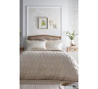 'Elysia' Jacquard Duvet Cover Set Appletree Beige Double