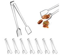 ElysianTails 8 Pack Kitchen Tongs, Cooking Tongs 7 Inch, Stainless Steel Small BBQ Tongs, Food Tongs, Serving Tongs for Wedding Birthday Party Candy Bar Utensils