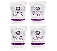 Elysium Spa Bath Salts Natural Magnesium Sulphate Crystals Lavender Salt - 450g Wilsons Direct (4 x Lavender Salt)